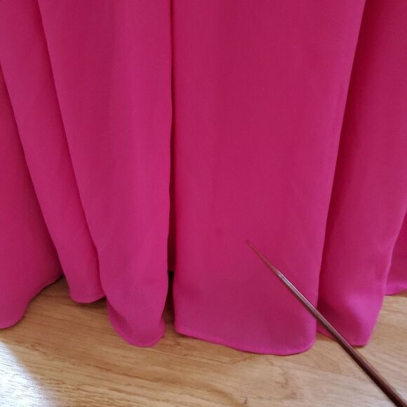 Dress the Population Cambria Tie Bodice Evening Dress size XL in Bright Fuchshia - Picture 16 of 16